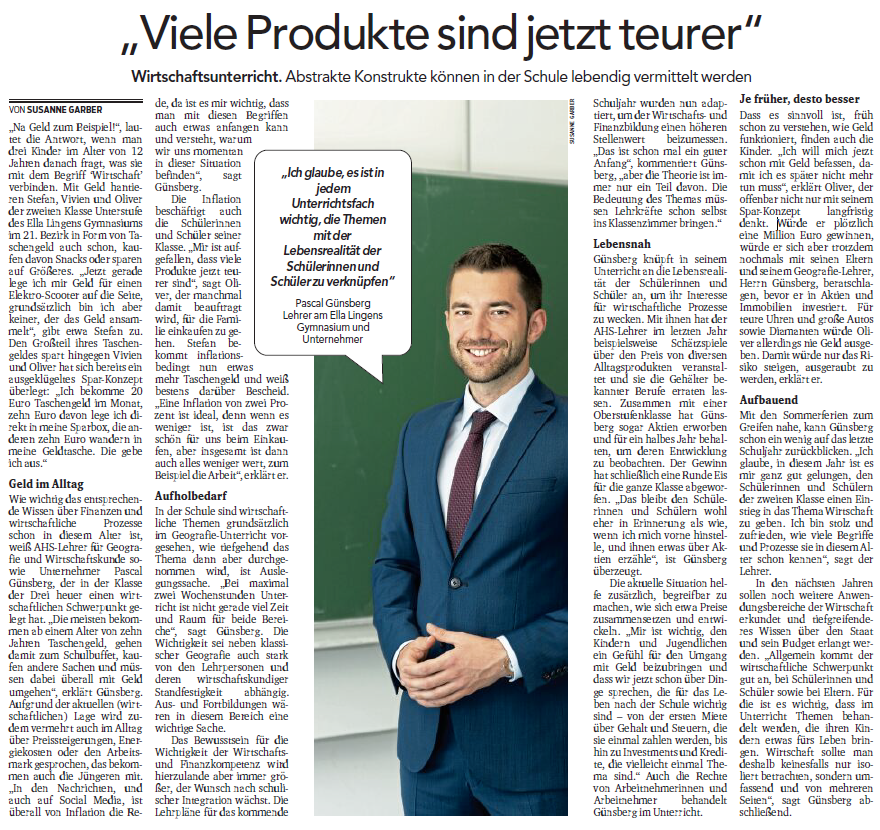 Wirtschaftsunterricht